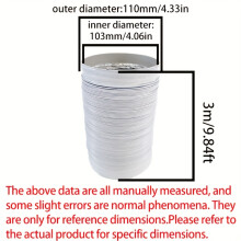 (3m/9.8ft, 100mm/4inch) Manguera flexible compuesta de PVC de papel de aluminio blanco para escape de campana extractora, manguera de sistema
