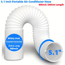 (12.95cm) Tuyau d'échappement Flexible et Portable pour climatiseur, 80 pouces de long, en matière plastique Durable, Air fileté