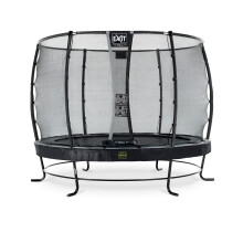 EXIT Elegant Premium Trampoline 10ft with Deluxe Safety Net – Black