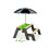 EXIT TOYS EXIT Aksent Sand & Water and Picnic Table (1 Bench) with Parasol and Gardening Tools 1