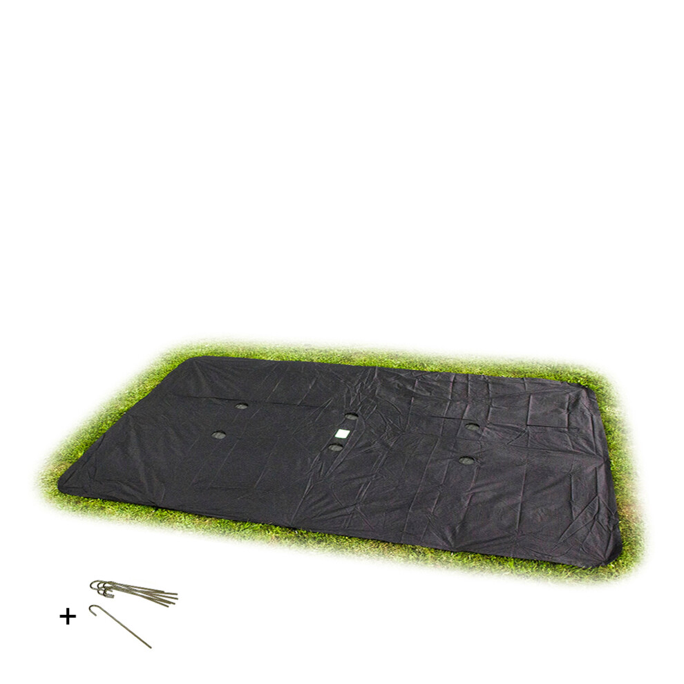 Exit Toys Exit Ground Level Trampoline Rectangular Cover 9X15ft Black