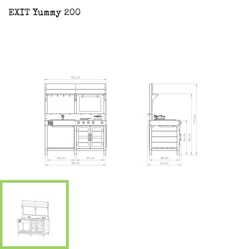 EXIT TOYS EXIT Yummy 200 Wooden Mud Kitchen – Natural 2