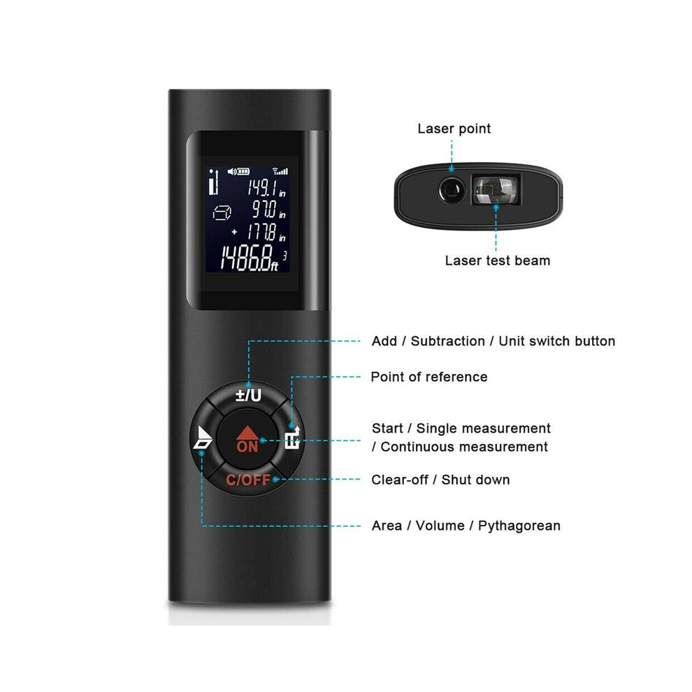 Mini 40M Lcd Digital Infrared Distance Meter Rangefinder Measure Range Finder Tool 320997689508