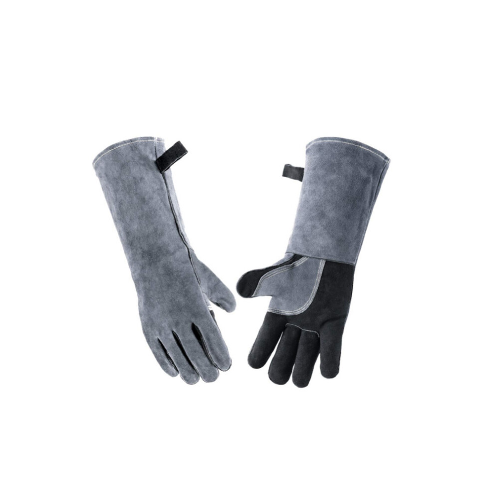 16 Inch 932?H Leather Forge Welding Gloves Fire Resistant Mittens For Bbq Oven Grill 320997689720