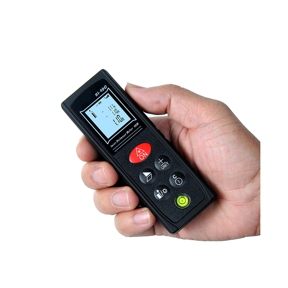 (Black) 40M Handheld Rangefinder Infrared Digital Lcd Distance Meter Measurer Diastimeter 320997689584