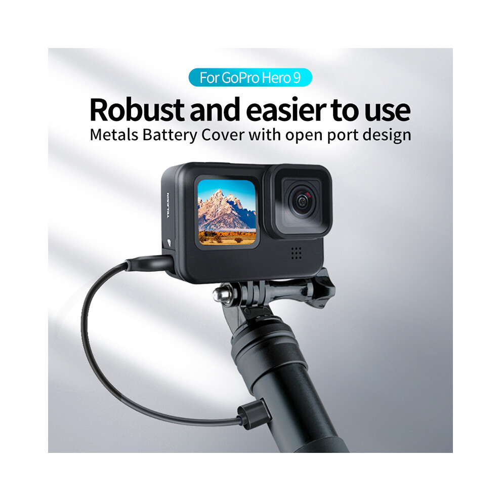 Removable Battery Door Side Cover With Type-C Charging Port For Gopro Hero 9 Black 320997690368