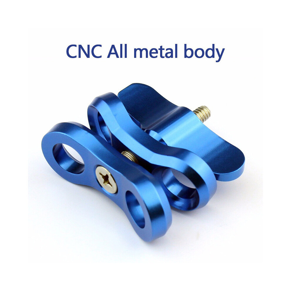 (Blue) ?Adjustable Underwater Photography Diving Butterfly Clip Aluminum Alloy Lights Arm Clamp Mount For Gopro/Yi/Gitup Sports Camera Blue 320997690658