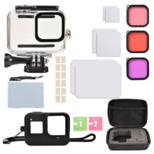 Waterproof Shell Protective Film Silicone Case Filter Kit for GoPro Hero 8 Camera