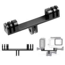Dual Head Camera Holder Bracket Bridge Flash Mount For Gopro hero 9 8 7 6 YI For OSMO Action Accessories