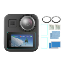 Protective Film Camera Lens Cover Kit HD Tempered Glass Screen Protector for GoPro Max