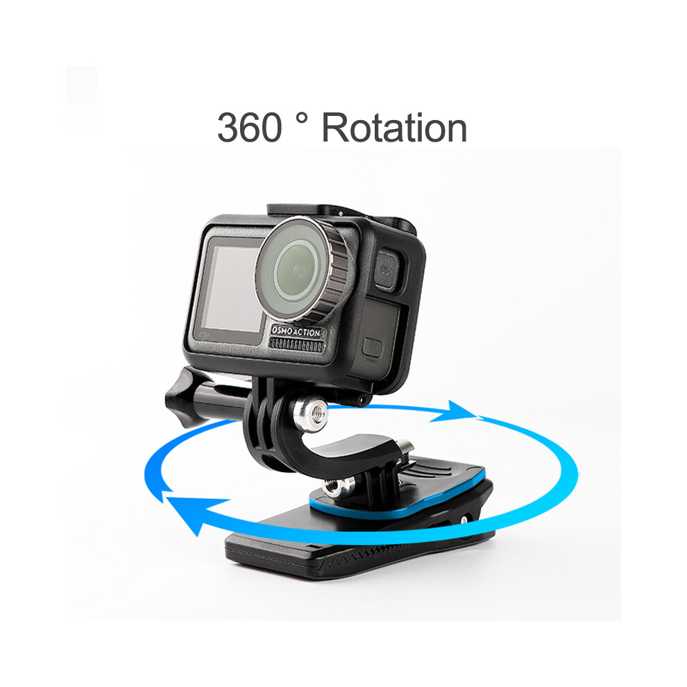 360?? Rotation Backpack Clip Quick Release Clamp Mount Bracket For Gopro 8 7 6 5 Osmo Action 320997691266