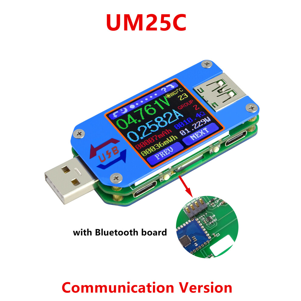 (Um25c) Lcd Usb Voltmeter Rd Um25c Ammeter Voltage Current Meter Multimeter 320997689348