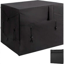 Poolheizungsabdeckung, 101 x 86 x 78 cm, quadratische Poolheizungsabdeckung, 600D Ox-kompatibel mit wasserdichter PVC-Innenschicht, kompatibel mit Ox