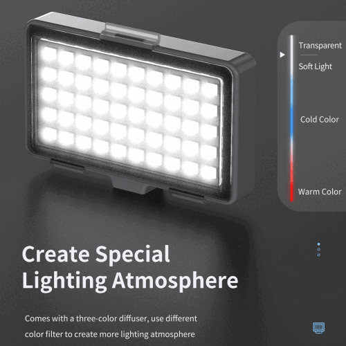50 LED Mini Fill Light On Camera Vlog Live Video Photo Studio Lamp Soft Diffuser 2