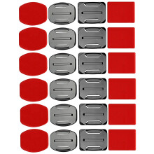 Helmet Accessories Kit Set 12x Surface Mounts + 12x Adhesive Stickers Sticker Pads for Hero 7/6/5/4/3+/3 Hero Session SJ4000 SJ5000 Action