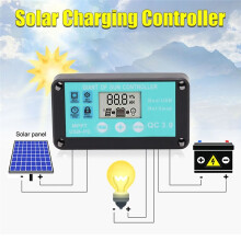 MPPT Solar Charge Controller Multiple Protection Solar Solar QC3.0 Controller with LCD Screen(10A)
