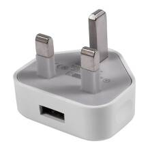 Universal Usb Uk Plug 3 Pin Wall Charger Adapter With Usb  Travel Charger Charging For Phone (1 Port)