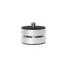 (Silver) Aluminum HiFi Speaker Turntable Isolation Stand Feet Base Pad Steel Bead