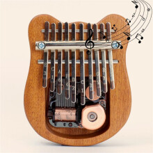 (Cute bear) 10-Key Kalimba Thumb Piano with Tuning Hammer | Wooden Musical Instrument Gift
