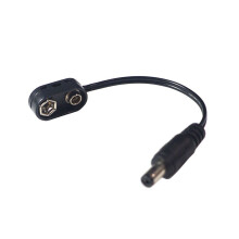 9V Guitar External Battery Clip Converter for Pedal Power Cable Snap Connector