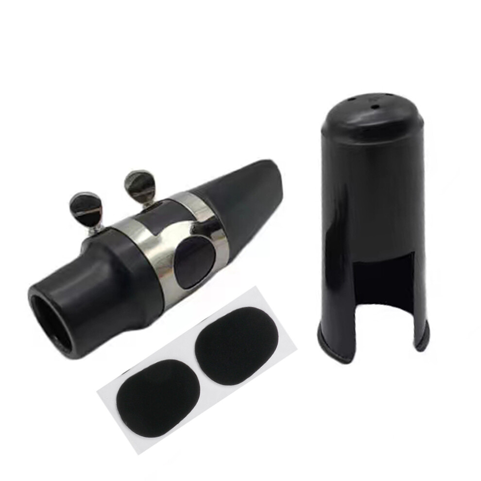 (Silver Card) Universal Alto Be Saxophone Mouthpiece With Mouthpiece Cap & Clip & Reed 123643753369