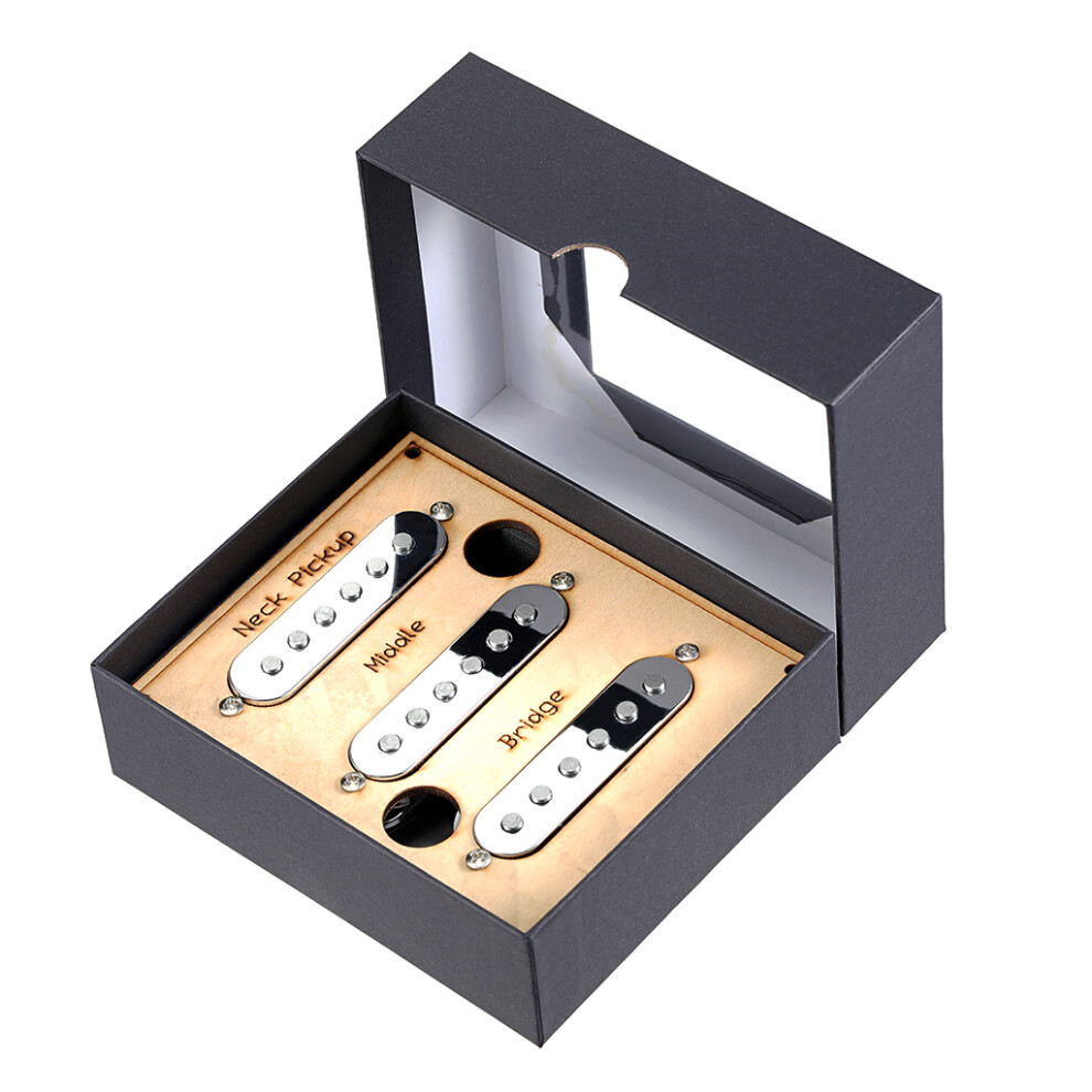 Silver (Silver) Alnico 5 Single Coil Pickup Neck/Middle/Bridge Pickups For Strat Electric Guitar