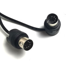 (1M) MIDI Male to Male Connection Cable Straight Elbow Dual Purpose 5-Pin Sound Card Transmission Cable