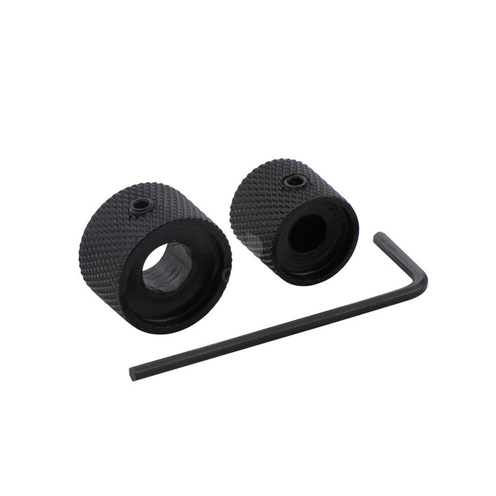 (Black) 1PCS Electric Guitar Volume Tone Control Knobs Dual Concentric Dome Knobs