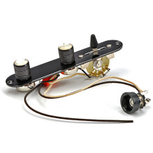 (Silver) Loaded Control Plate 3-Way Control Plate with Wiring Harness for TL Telecaster
