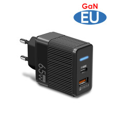 (EU black) 65W Charger PD Fast Charging Mobile Phone Charging Head For Samsung/Apple/Xiaomi