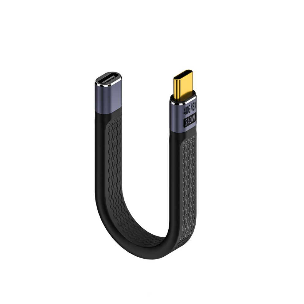 (Straight Male To Female) 240W U Angle Short Cable Fpc Usb4.0 Type C Male To Male 8K At 60Hz 40Gbps U 320997563525