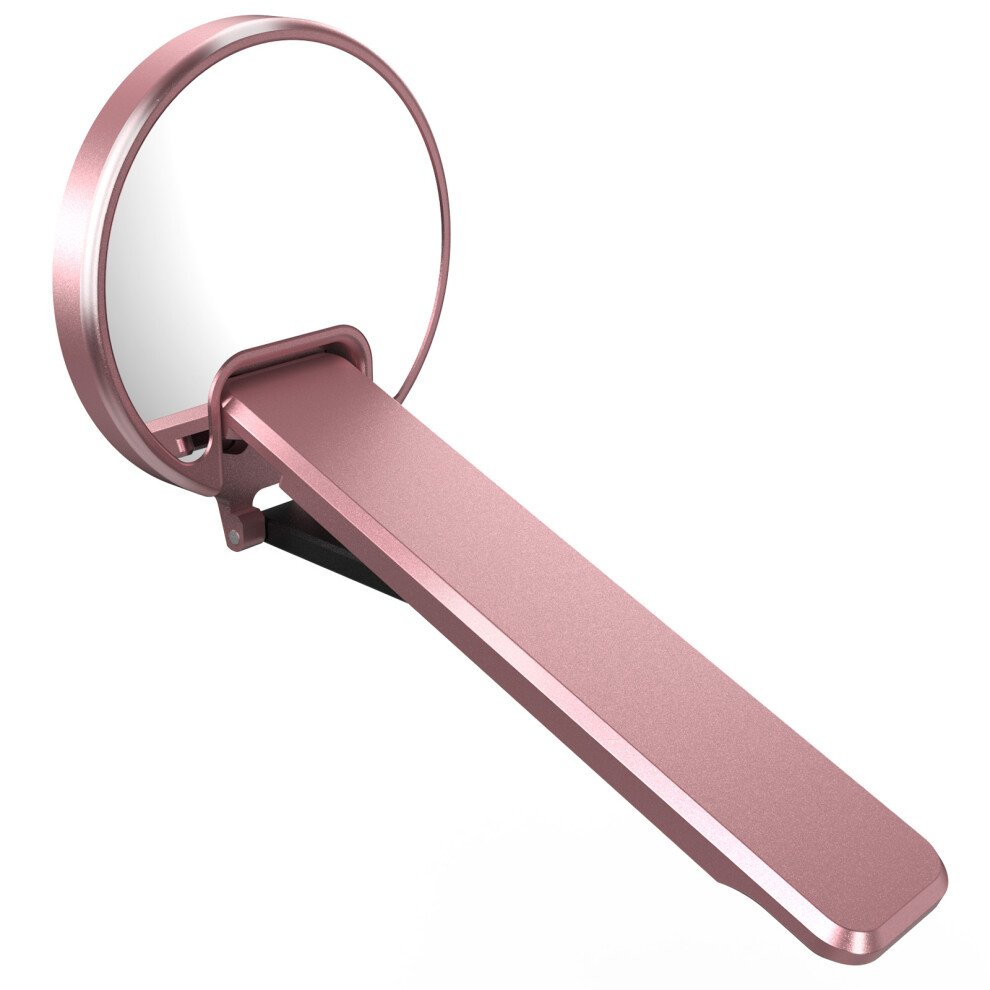 (Pink) Thin Mini Metal Folding Mobile Phone Holder Stand Alloy Invisible Portable Pink 320997566120