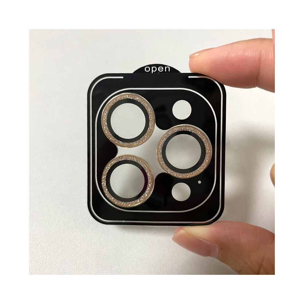 (Gold) Glitter Hawk-Eye Locator Camera Lens Protection Film For Iphone 15Pro/15Pro Max Gold 320997563976