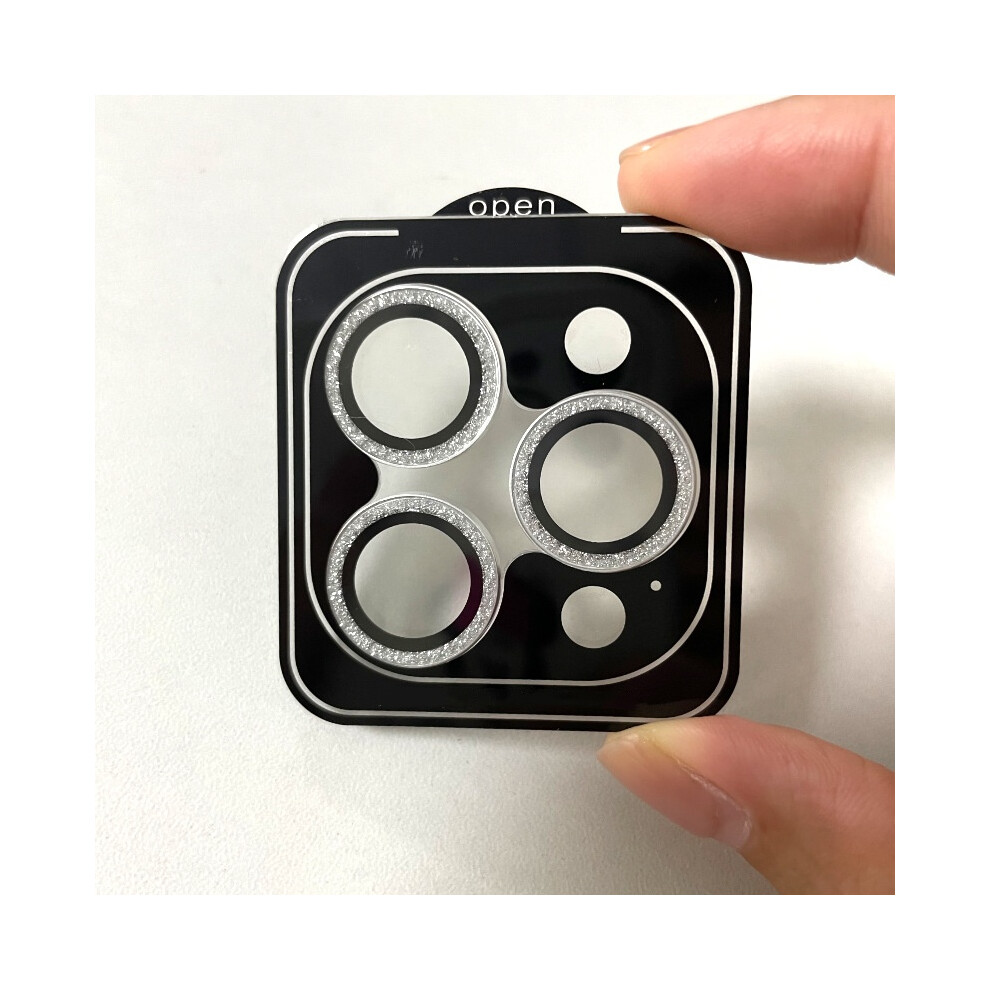 (Silver) Glitter Hawk-Eye Locator Camera Lens Protection Film For Iphone 15Pro/15Pro Max Silver 320997564034