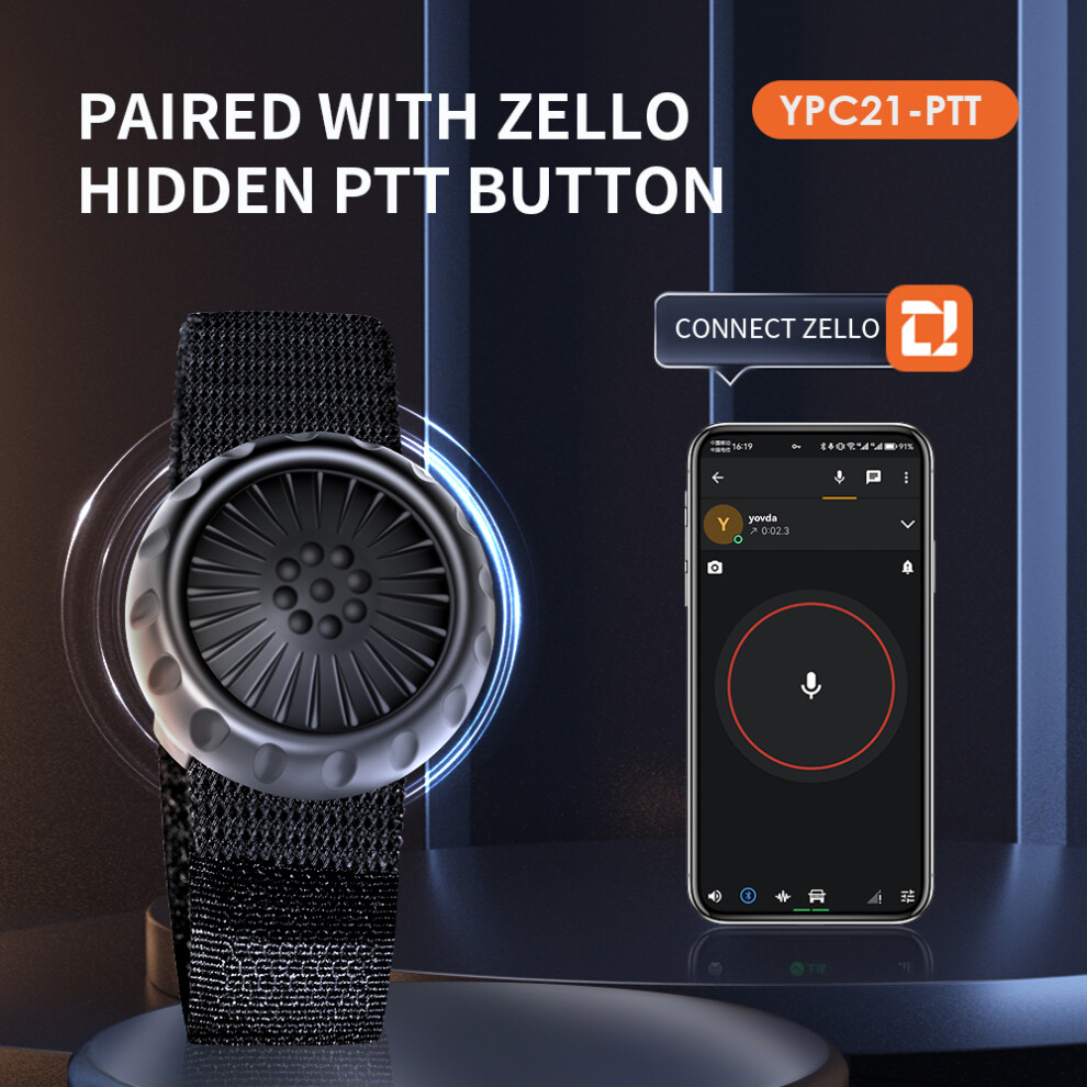 Wireless Bluetooth-Compatible Ptt Button Switch Controller For Zello Voice Intercom 320997573876