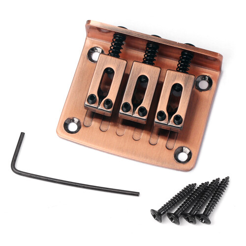 Adjustable 3 String Guitar Bridge for Cigar Box Electric Guitar Replacement