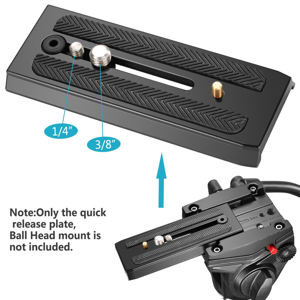 501PL Sliding Quick Release Plate Adapter for Manfrotto 500ah 701 577 Benro S4