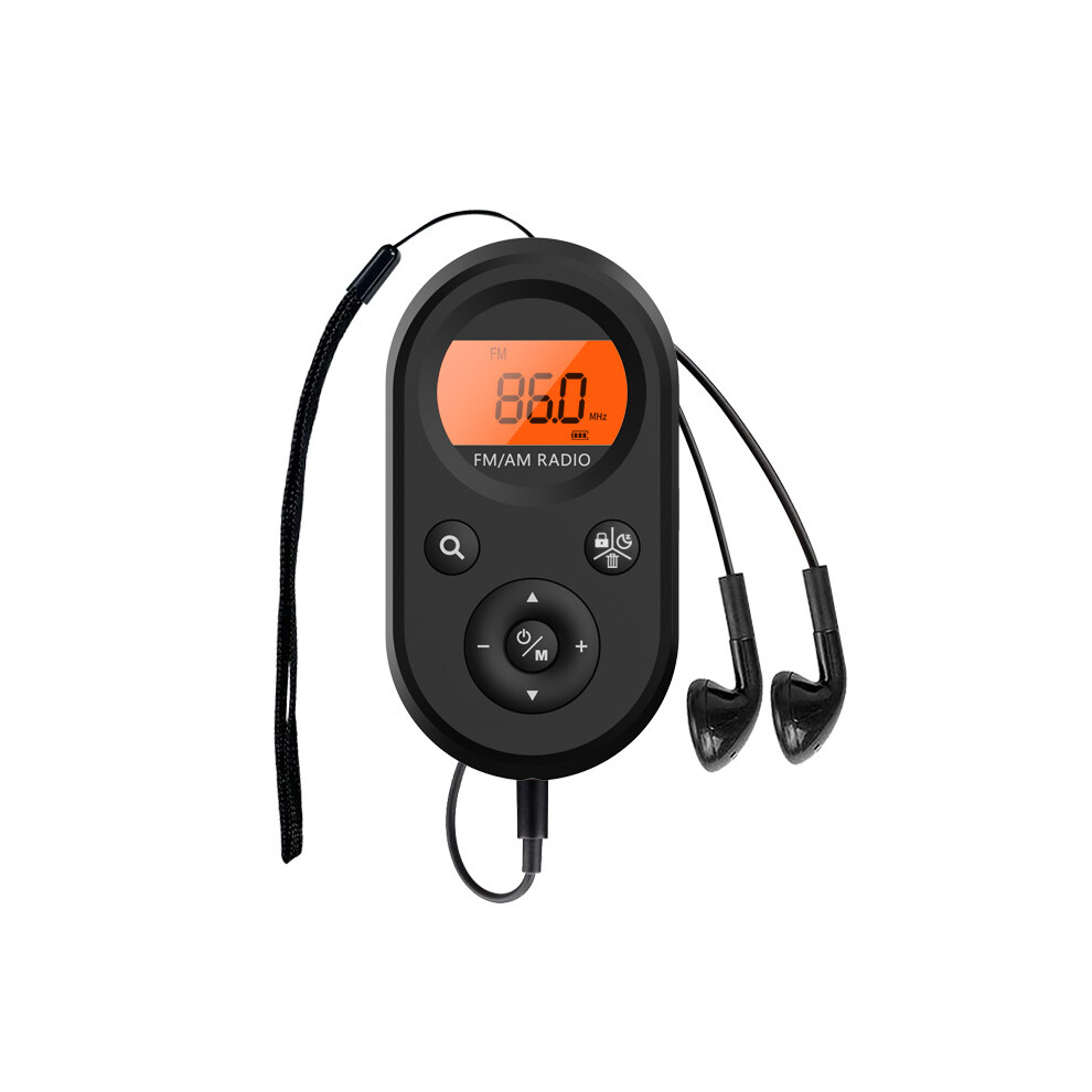 Am Fm Portable Mini Radio Rechargeable Pocket Radio With Backlight & Earphone 320997573654