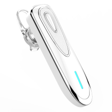(White) K1 Voice Control Earhook Wireless Bluetooth Stereo Earphone Handsfree Headphone