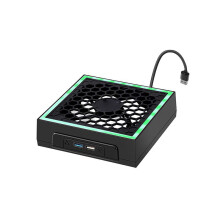 Cooling Fan For Xbox Series X With 2-USB Interfaces 3 Speed Fan And RGB Lighting