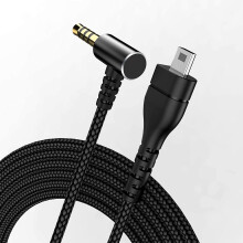 (Black) Nylon Braided Gaming Headset Cable for Sailor Chill's SteelSeries Arctis 3/5/7 PRO