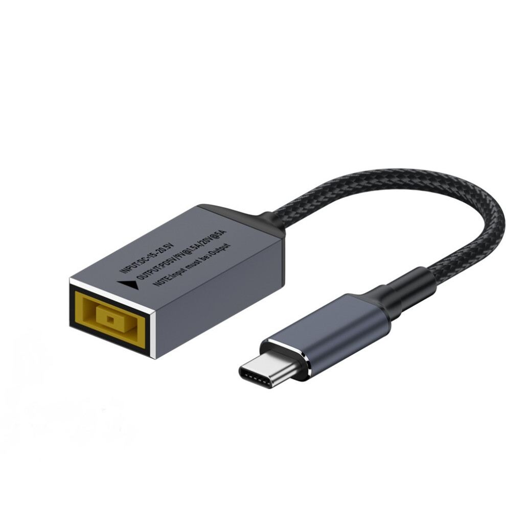 (For Lenovo Square) 100W Type-C Male To Dc Female Adapter Cable For Lenovo Port Pd5v/9V/20V 320997554851