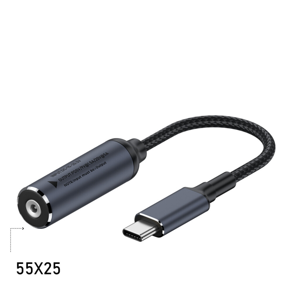(5.5*2.5Mm) 100W Type-C Male To Dc Female Adapter Cable For Lenovo Port Pd5v/9V/20V 320997554929