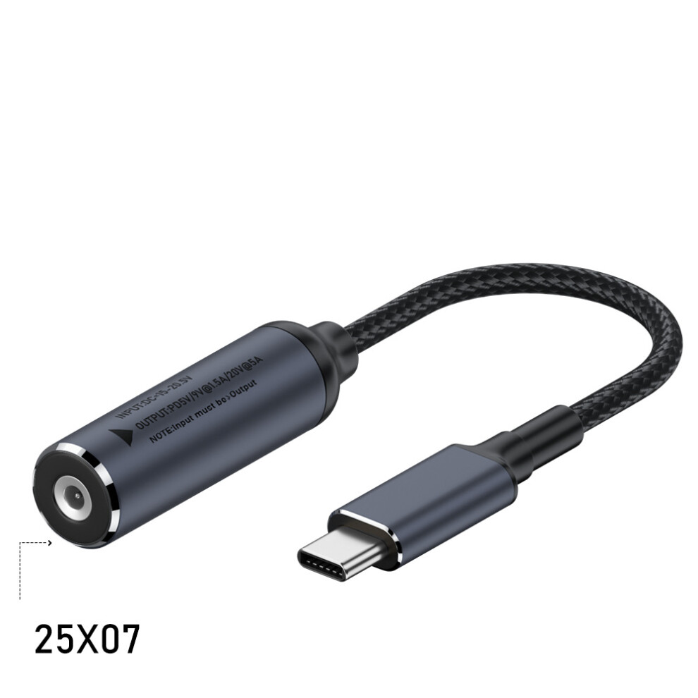 (2.5*0.7Mm) 100W Type-C Male To Dc Female Adapter Cable For Lenovo Port Pd5v/9V/20V 320997554905