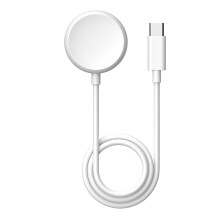 (White) Type C Smartwatch Dock Charger Adapter Magnetic USB Charging Cable Base Cord Wire for Google Pixel Watch Smart Watch Accessories