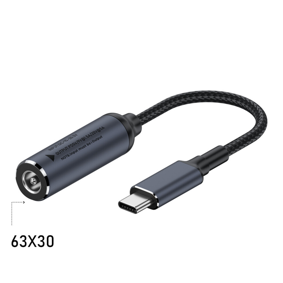 (6.3*3.0Mm) 100W Type-C Male To Dc Female Adapter Cable For Lenovo Port Pd5v/9V/20V 320997554936