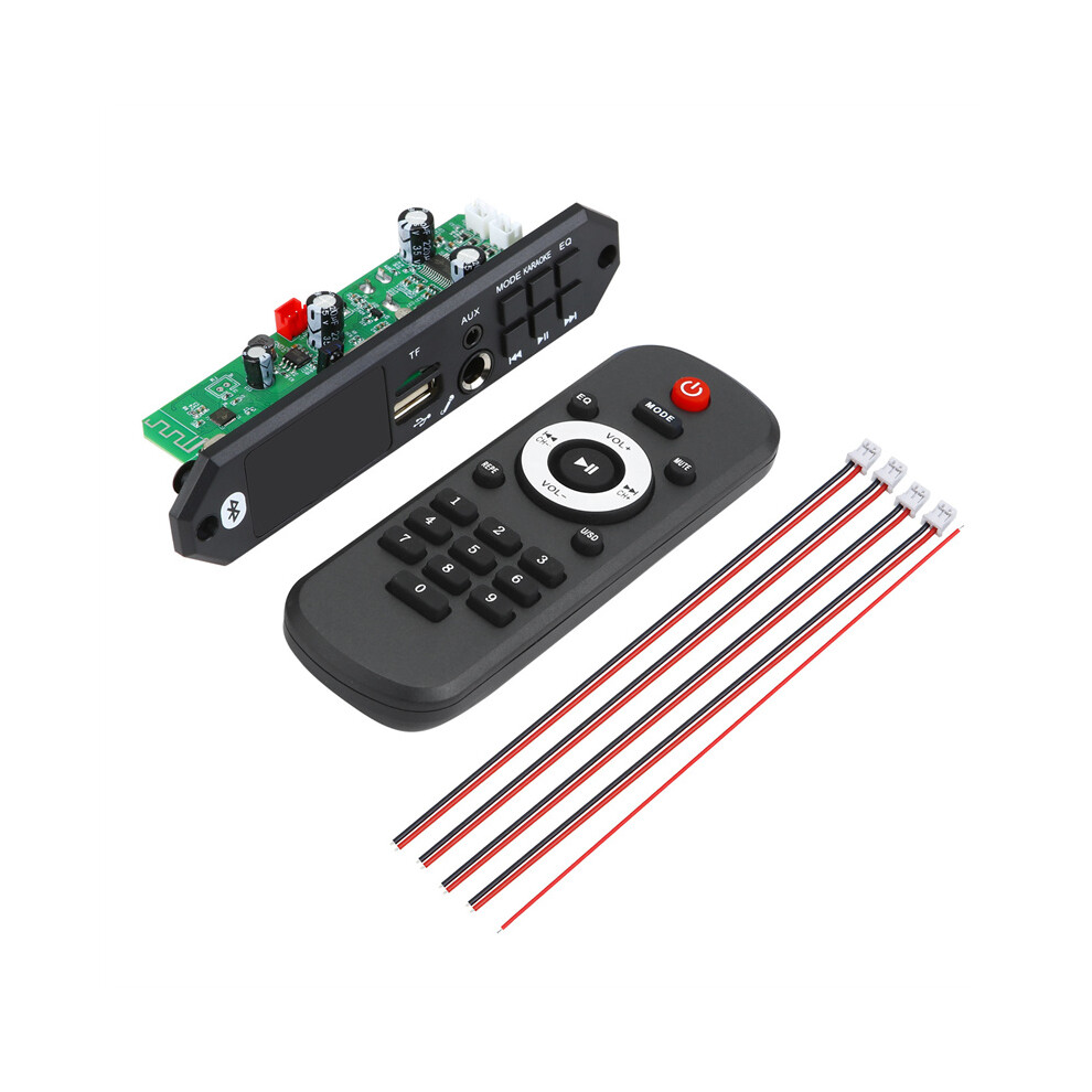 (L Remote Control) Car Radio Module -Tooth Mp3 Decoder Board Usb Tf Fm Music Player Karaoke Blue 320997548812