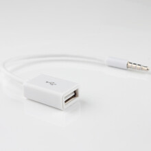 AUX Audio Plug Jack 3.5MM Male To USB2.0 Female Converter Cable Cord For Car MP3