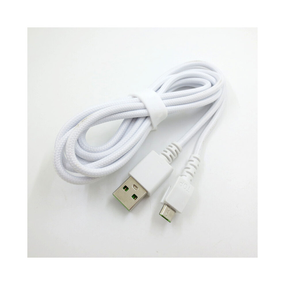 (White) Micro Usb Cable For Razer Basilisk Viper Ultimate Naga V2 Pro Mouse Charger White 320997558286