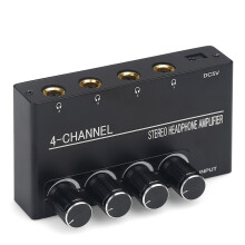 Headphone Amplifier 4 Channel 6.35MM Stereo Audio Amplifier